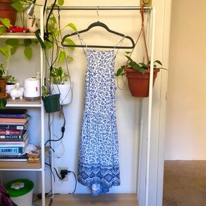 Blue Floral pattern Hollister open back sundress
